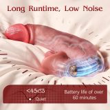 Thrusting Dildo G Spot Dildo Vibrator - 4IN1 AI Sync Realistic Sex Toy with 10 Tongue Licking & 10 Thrusting Vibrating Mode for Clit Anal