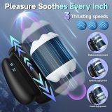 APP-enabled electric masturbation cup, 3 telescopic functions and 9 vibration modes