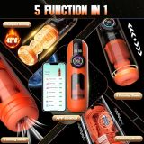 Sexoralab™Heating Male Masturbator Penis Pump, Upgrade 5 in 1 Male Sex Toys for Men, AI Interaction APP Control with 9 Vibrating & Licking & Thrusting & Suck Modes