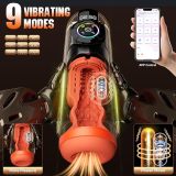 Sexoralab™Heating Male Masturbator Penis Pump, Upgrade 5 in 1 Male Sex Toys for Men, AI Interaction APP Control with 9 Vibrating & Licking & Thrusting & Suck Modes