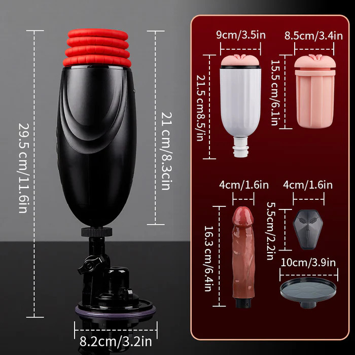 Sexoralab™ - 2 in 1 Thrusting Heating Couples Sex Machine with Remote ControlStella - 2 in 1 Thrusting Heating Couples Sex Machine with Remote Control