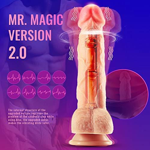 Thrusting Dildo Vibrator with Rotation and Heating Sex Toy