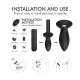3Pcs 9 Vibrations Suction Cup Butt Plug Set
