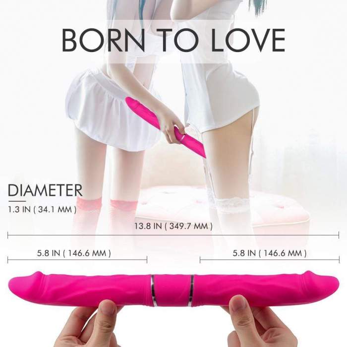 Remote Control 9 Vibrating Double-Ended Dildos