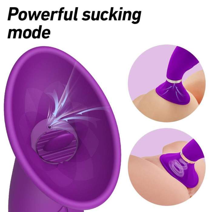 Clitoral  Powerful Sucking & Realistic Licking Tongue Vibrator
