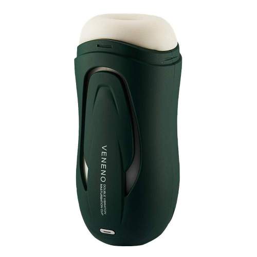 Dark-Green 10 Vibrating Manual Sucking Heating Masturbator