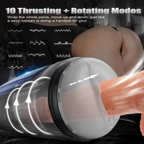 Hands Free 10 Thrusting Rotating Automatic Male Masturbator