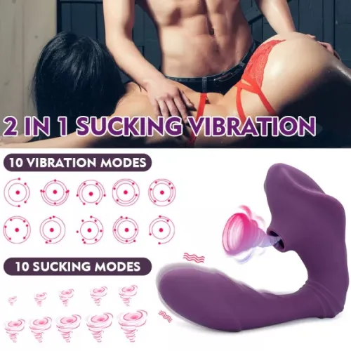 Wearable Silicone Sucking Vibrator For Women Vagina G Spot Clit
