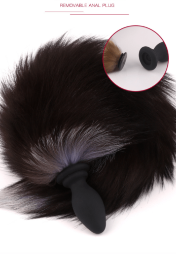 Detachable Fox Fur Tail Butt Plug Adult Toy Anal Cosplay