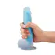 Clear-Blue Fluorescent Realistic Dildo