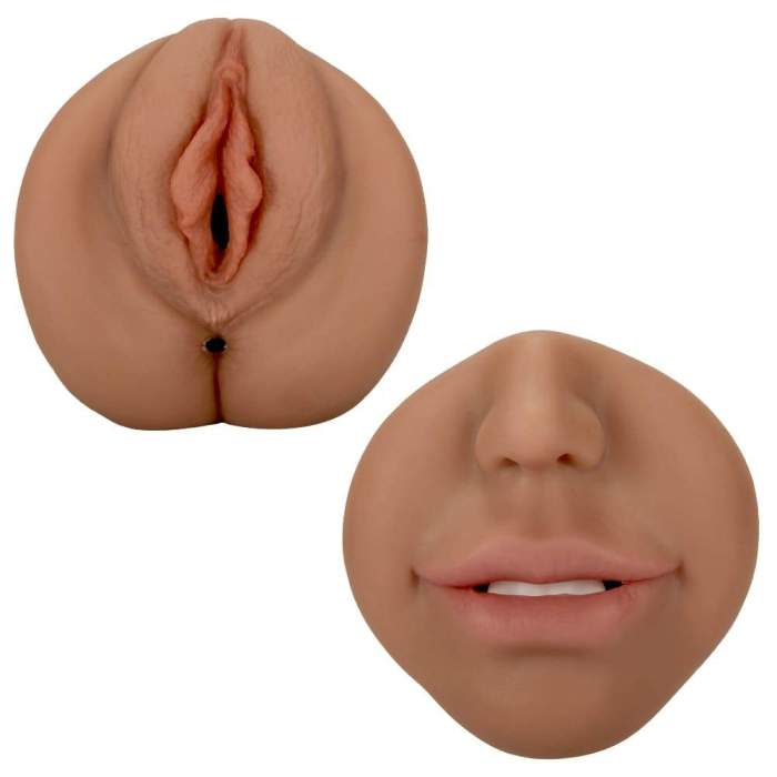 3 in 1 Tanned Lifelike Face Pocket Pussy