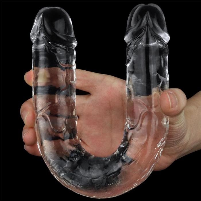 12 Inch Transparent Big Double Head Dildo