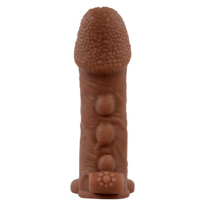 5.7 Inch 10 Vibrations Rough Glans Bumps Hollow Penis Sleeve