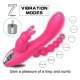 12 Function Rabbit Vibrator G-spot Clit and P-spot Anal Vibrator Triple Curve