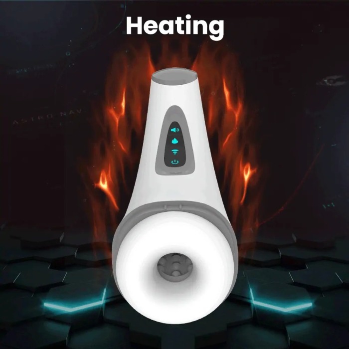 Curved Handle 7 Vibrating 3 Sucking Heating Masturbator