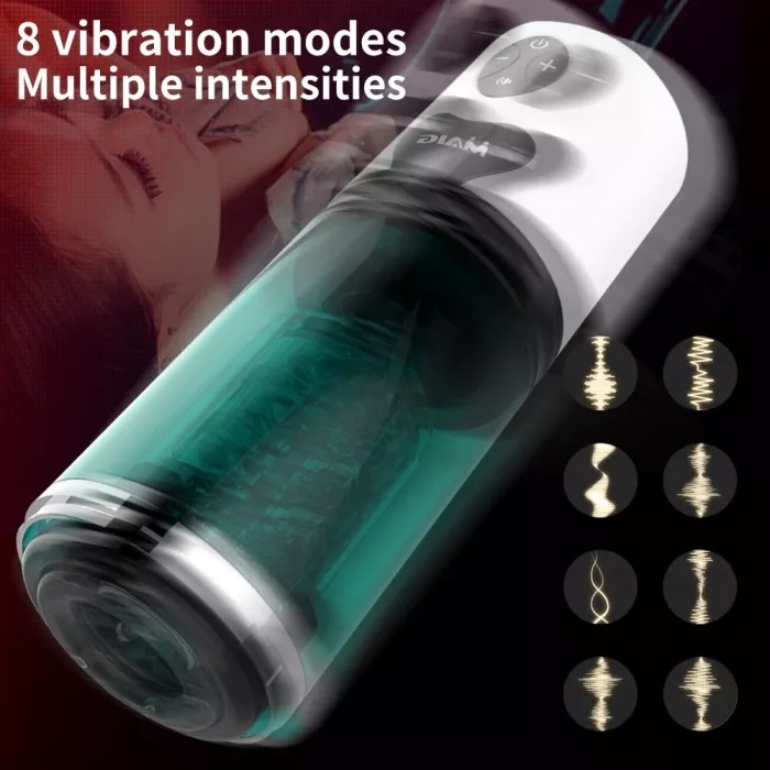 Automatic Telescopic Rotating Masturbation Cup with Interactive Voice