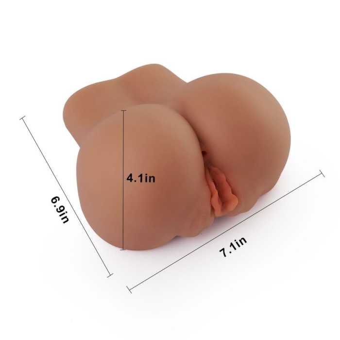 3.25 lb Rounded Butts Realistic Male Masturbator in Sexy Brown