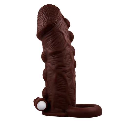 5.7 Inch 10 Vibrations Rough Glans Bumps Hollow Penis Sleeve