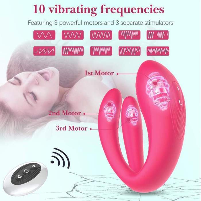 Wireless Couple Vibrator for Clitoral & G-Spot Stimulation 