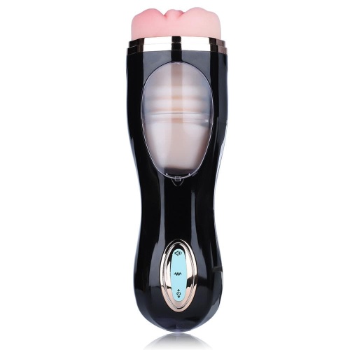 WANLE 10 Thrusting 10 Vibrating Male Masturbator with Suction Cup
