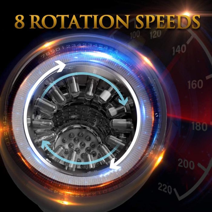 Automatic Masturbator with 8 Reversible Rotation Modes