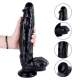 12 Inch Long Black Sucktion Cup Realistic Dildo