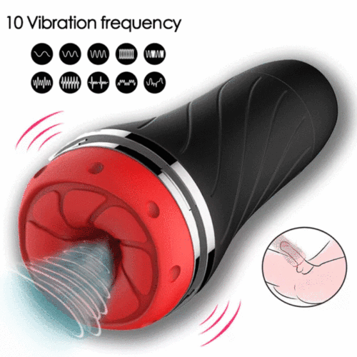 Dual Vibration Cores Masturbator with Artificial 3D Vaginal