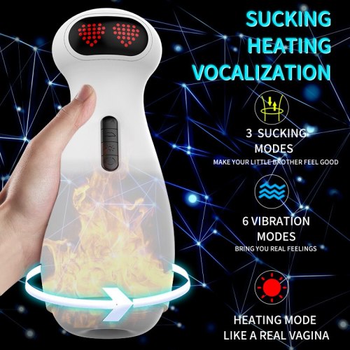 Automatic Blowjob Sucking Heating Male Masturbator