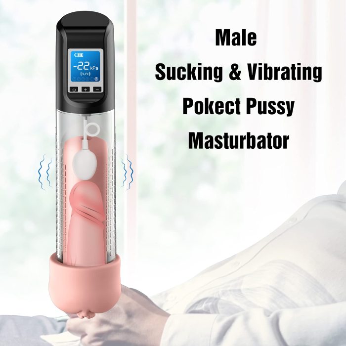 6 Suction & 9 Vibration Electric Vacuum Penis Pump with Pocket Pussy
