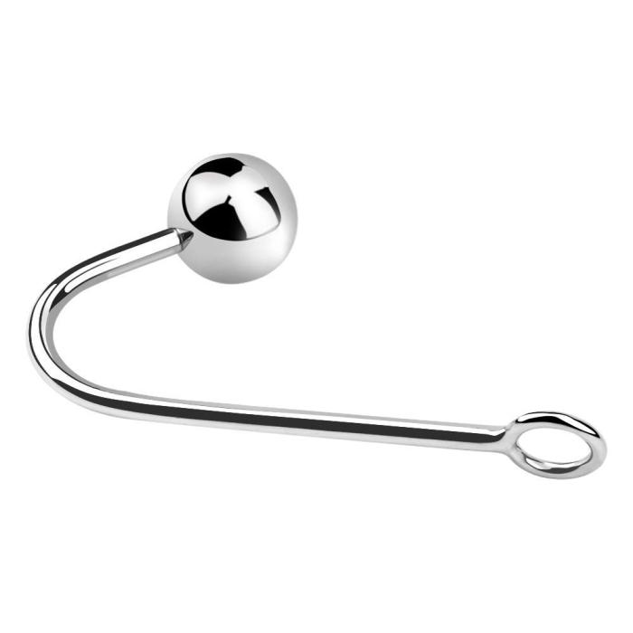 Solid Single Ball Rope Anal Hook with 2 Replaceable Balls