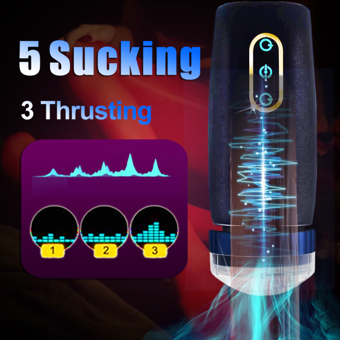 Automatic 3 Thrusting 5 Vacuum Sucking Male Masturbator