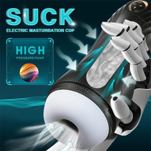 Automatic 10 Vibrating 5 Sucking Heating Male Masturbator