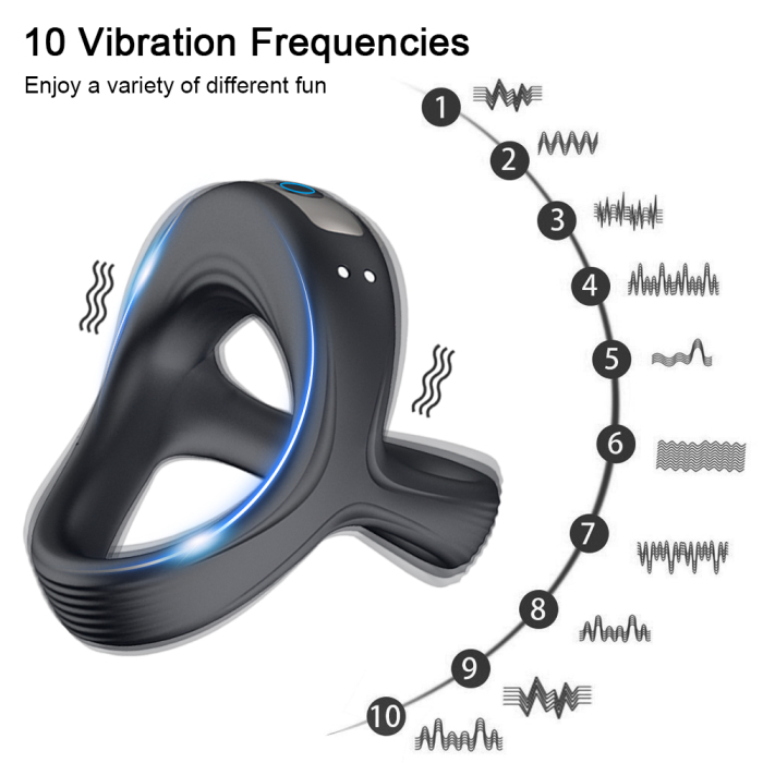 10 Speeds Male Penis Vibrating Cock Ring