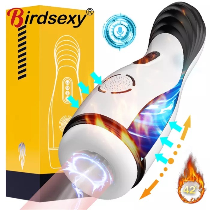 Birdsexy Automatic 8 Vibrating 5Sucking Heating Vagina Masturbator