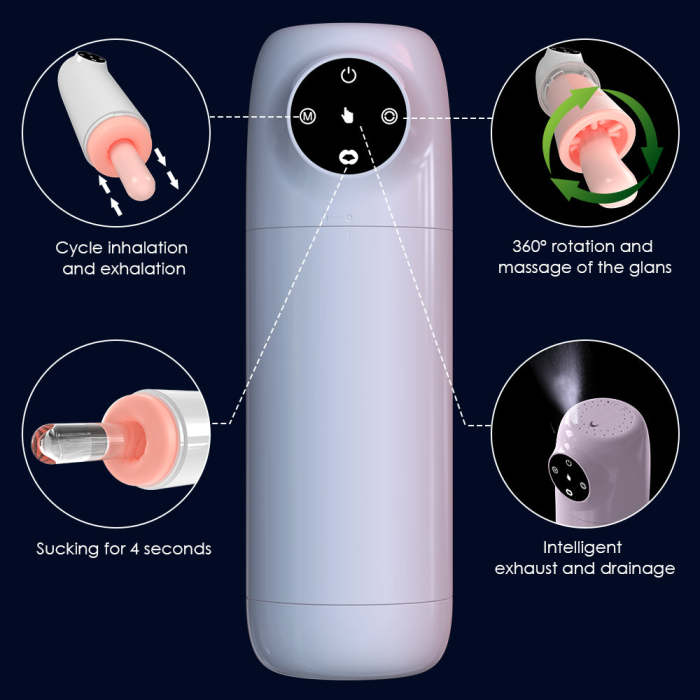 US$ 87.74 - Automatic 7 Suction 7 Rotation Vacuum Blowjob Pocket Pussy  Stroker - www.buyging.com
