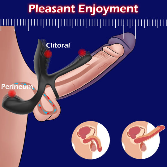 Buyging™ Penis Ring for Couple 3IN1 Vibrating Glans Exerciser with 10 Modes