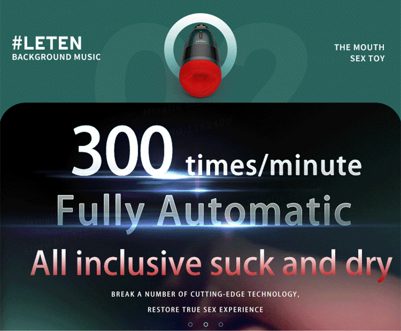 LETEN 7 Rhythms 300t/min Automatic Piston Blowjob Machine