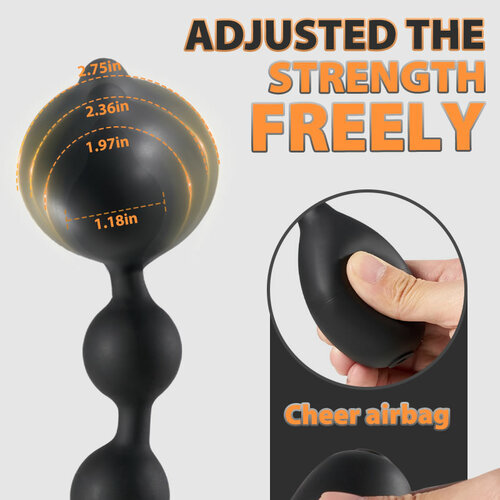 3 IN 1 Inflatable Anal Exercise Sex Toy With Cock Ring