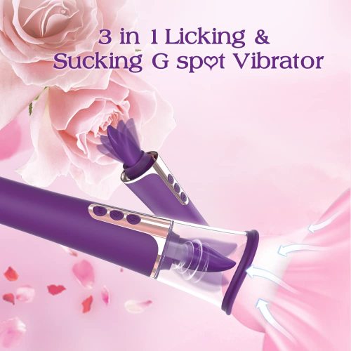 Succion-Female Sucking Licking Vibrating Tongue Oral Clitoris G-spot Vibrator Stimulator
