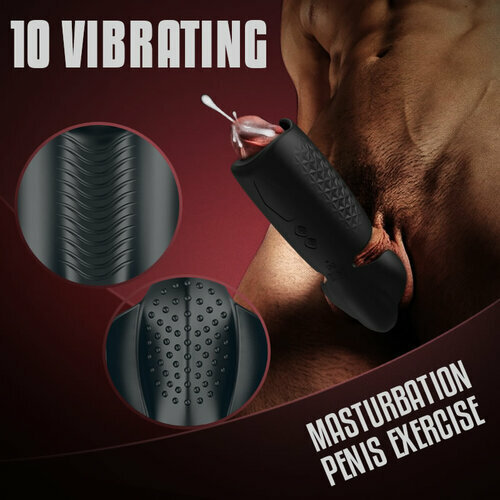 Dual Stimulation 10 Pulse Vibration Wrapped Penis Trainer