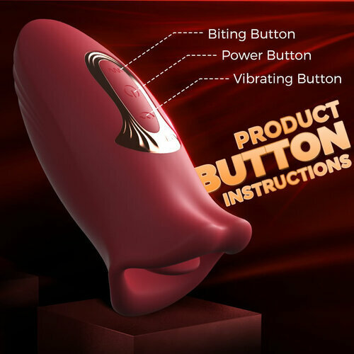 Pressb 10 Biting 10 Vibrating Modes Stimulate Nipple Clitoral Women Vibrator