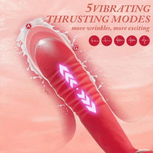 Rose Low Noise 5 Thrusting & Vibrating 7 Tongue Licking Vibrator
