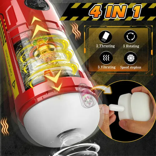 Buyging™ Stepless Adjusting Thrusting Rotating Male Masturbator with Visible Channel