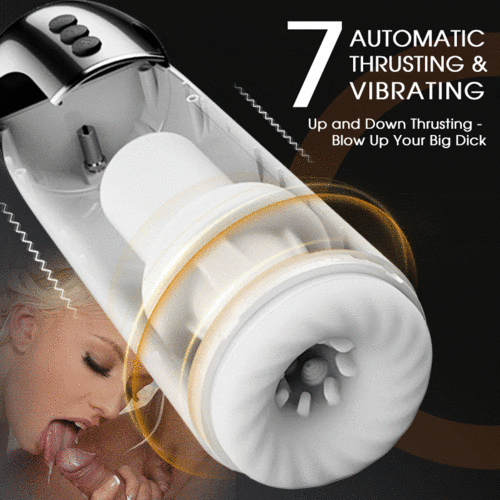Wearable 7 Thrusting & Vibrating Heating Vocable Multifunctional Masturbator