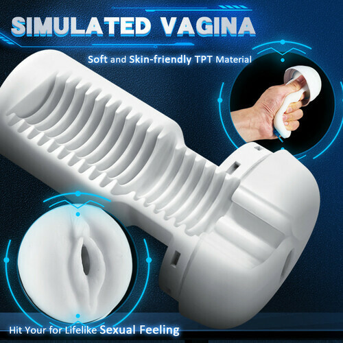 Automatic 4 Telescopic Vagina Male Masturbator with Voice Mode