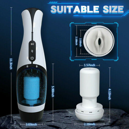 Buyging™ Automatic 4 Telescopic Vagina Male Masturbator with Voice Mode