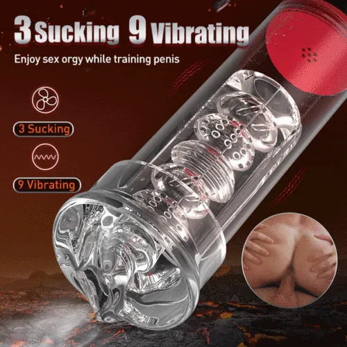 Buyging™ S-Hande 3 Sucking 9 Vibrating Penis Enlargement Pump