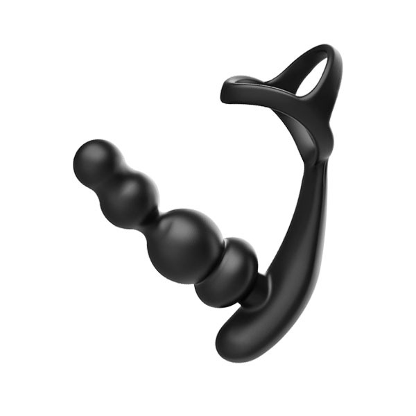 Buyging™ Anal Beads 360° Rotating Head Prostate Massager with Cock Ring