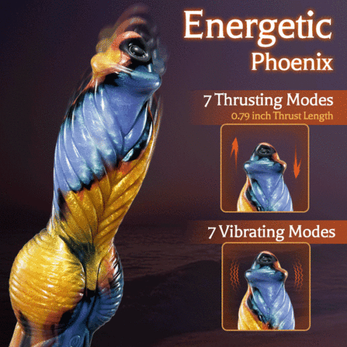 Phoenix - Buyging™ Animal Texture 7 Thrusting Vibrating Big Sucker Monster Dildo 10.23 Inch