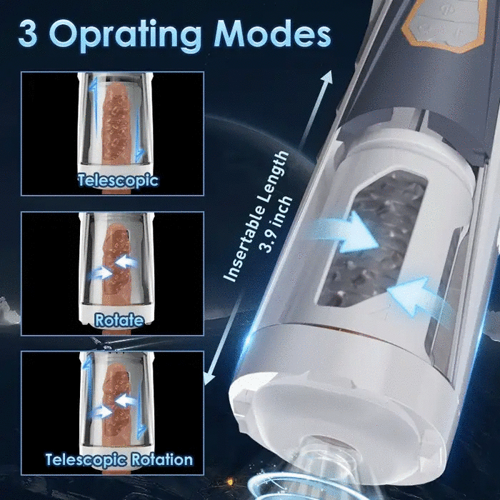 AVENGER 11 Modes Thrusting Rotating Auto Masturbator with Ultra Realistic Vagina